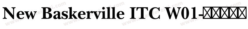 New Baskerville ITC W01字体转换